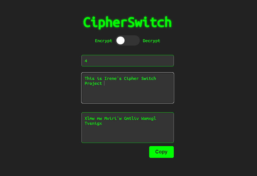 CipherSwitch Screenshot
